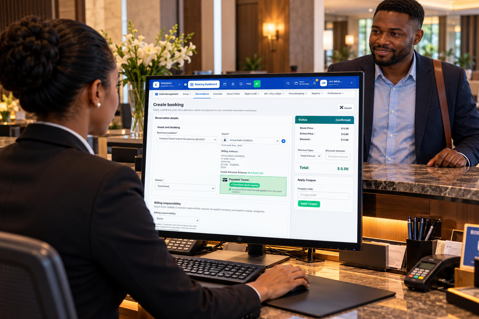 Luxury Hotel Check-In at PREHOOS